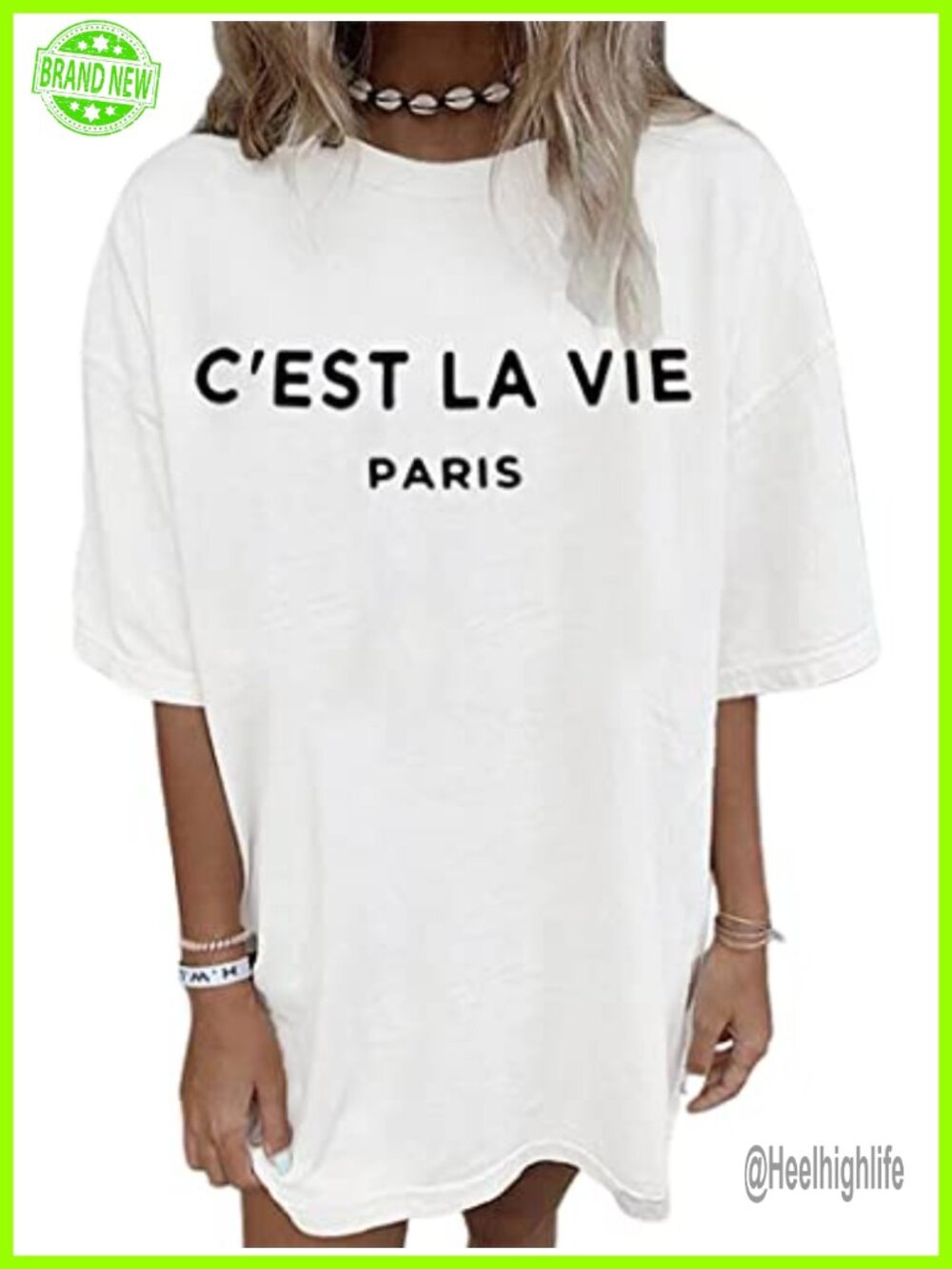 Womens Oversized T Shirt Vintage Paris Letter Graphic Tee Loose Short Sleeve